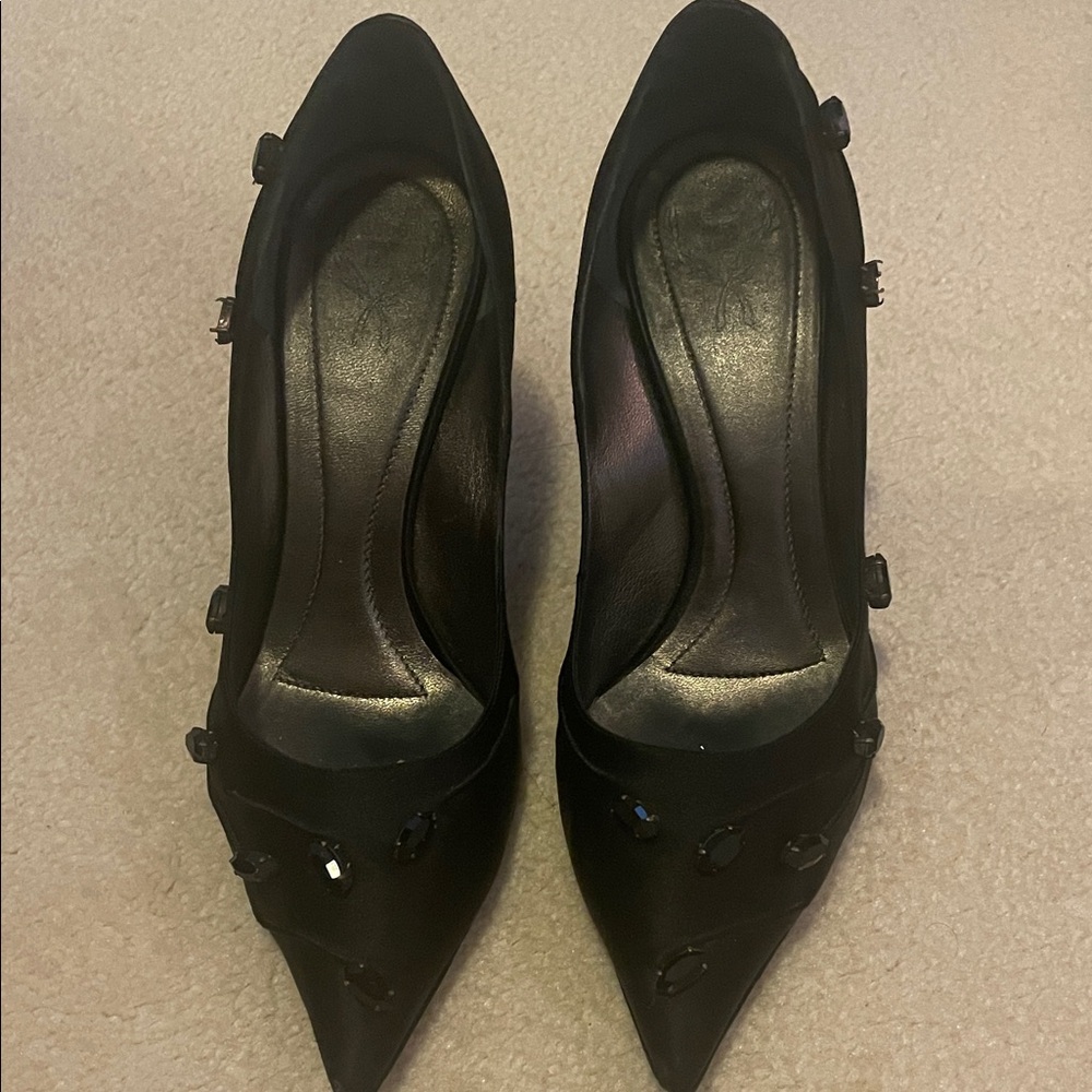 Rodo Black Embellished Heels